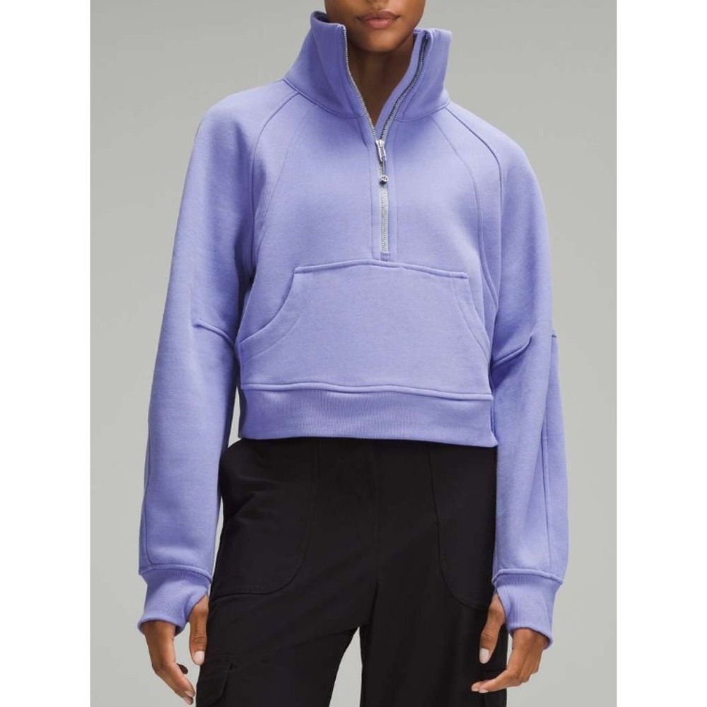 LULULEMON Scuba Oversized Funnel-Neck Half Zip Dark Lavender Women Size XS/S